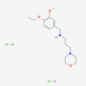 molecular formula C17H30Cl2N2O3 B5302834 N-(4-ethoxy-3-methoxybenzyl)-3-(4-morpholinyl)-1-propanamine dihydrochloride 