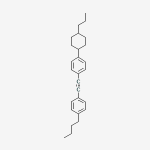 molecular formula C27H34 B5302842 1-butyl-4-{[4-(4-propylcyclohexyl)phenyl]ethynyl}benzene 