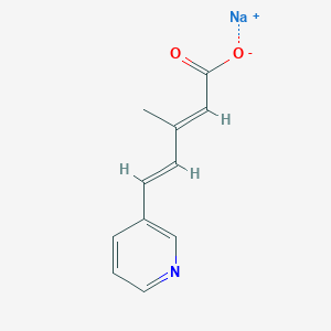 sodium 3-methyl-5-(3-pyridinyl)-2,4-pentadienoate
