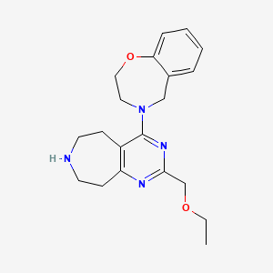 molecular formula C20H26N4O2 B5302852 4-(2,3-dihydro-1,4-benzoxazepin-4(5H)-yl)-2-(ethoxymethyl)-6,7,8,9-tetrahydro-5H-pyrimido[4,5-d]azepine dihydrochloride 