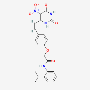 molecular formula C23H22N4O6 B5302861 N-(2-isopropylphenyl)-2-{4-[2-(5-nitro-2,6-dioxo-1,2,3,6-tetrahydro-4-pyrimidinyl)vinyl]phenoxy}acetamide 
