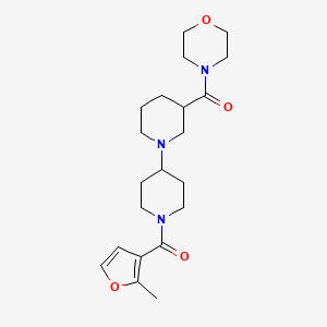 molecular formula C21H31N3O4 B5302950 1'-(2-methyl-3-furoyl)-3-(morpholin-4-ylcarbonyl)-1,4'-bipiperidine 