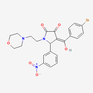 molecular formula C23H22BrN3O6 B5302956 4-(4-bromobenzoyl)-3-hydroxy-1-[2-(4-morpholinyl)ethyl]-5-(3-nitrophenyl)-1,5-dihydro-2H-pyrrol-2-one 