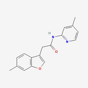 molecular formula C17H16N2O2 B5302989 2-(6-methyl-1-benzofuran-3-yl)-N-(4-methyl-2-pyridinyl)acetamide 