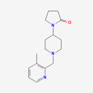 molecular formula C16H23N3O B5302997 1-{1-[(3-methylpyridin-2-yl)methyl]piperidin-4-yl}pyrrolidin-2-one 