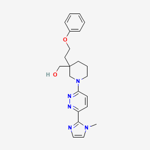 [1-[6-(1-methyl-1H-imidazol-2-yl)pyridazin-3-yl]-3-(2-phenoxyethyl)piperidin-3-yl]methanol