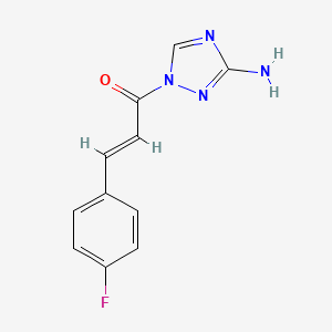 molecular formula C11H9FN4O B5303007 1-[3-(4-fluorophenyl)acryloyl]-1H-1,2,4-triazol-3-amine 