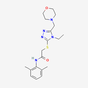 molecular formula C19H27N5O2S B5303040 N-(2,6-dimethylphenyl)-2-{[4-ethyl-5-(morpholin-4-ylmethyl)-4H-1,2,4-triazol-3-yl]thio}acetamide 