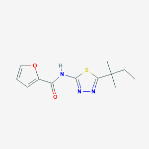 molecular formula C12H15N3O2S B5303090 N-[5-(1,1-dimethylpropyl)-1,3,4-thiadiazol-2-yl]-2-furamide 