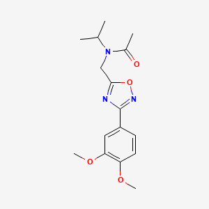molecular formula C16H21N3O4 B5303121 N-{[3-(3,4-dimethoxyphenyl)-1,2,4-oxadiazol-5-yl]methyl}-N-isopropylacetamide 