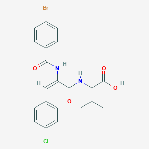 molecular formula C21H20BrClN2O4 B5303126 N-[2-[(4-bromobenzoyl)amino]-3-(4-chlorophenyl)acryloyl]valine 