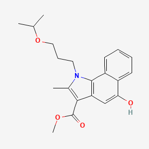 molecular formula C21H25NO4 B5303142 methyl 5-hydroxy-1-(3-isopropoxypropyl)-2-methyl-1H-benzo[g]indole-3-carboxylate 