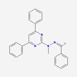 molecular formula C24H20N4 B5303165 benzaldehyde (4,6-diphenyl-2-pyrimidinyl)(methyl)hydrazone 