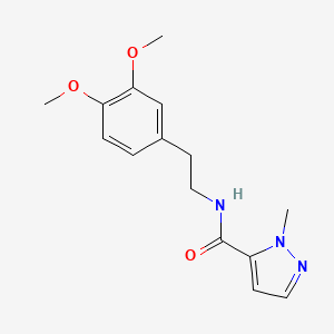 molecular formula C15H19N3O3 B5303201 N-[2-(3,4-dimethoxyphenyl)ethyl]-1-methyl-1H-pyrazole-5-carboxamide 