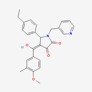 molecular formula C27H26N2O4 B5303212 5-(4-ethylphenyl)-3-hydroxy-4-(4-methoxy-3-methylbenzoyl)-1-(3-pyridinylmethyl)-1,5-dihydro-2H-pyrrol-2-one 