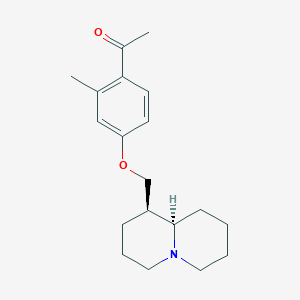 molecular formula C19H27NO2 B5303237 1-{2-methyl-4-[(1R,9aR)-octahydro-2H-quinolizin-1-ylmethoxy]phenyl}ethanone 