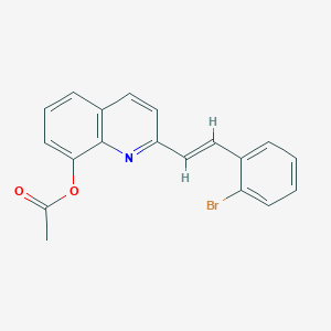 molecular formula C19H14BrNO2 B5303272 2-[2-(2-bromophenyl)vinyl]-8-quinolinyl acetate 
