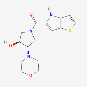 molecular formula C15H19N3O3S B5303295 (3S*,4S*)-4-(4-morpholinyl)-1-(4H-thieno[3,2-b]pyrrol-5-ylcarbonyl)-3-pyrrolidinol 