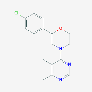 molecular formula C16H18ClN3O B5303302 2-(4-chlorophenyl)-4-(5,6-dimethylpyrimidin-4-yl)morpholine 
