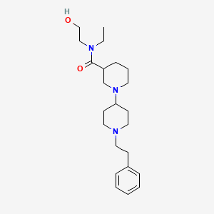 molecular formula C23H37N3O2 B5303313 N-ethyl-N-(2-hydroxyethyl)-1'-(2-phenylethyl)-1,4'-bipiperidine-3-carboxamide 