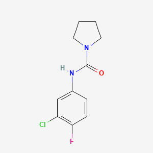 molecular formula C11H12ClFN2O B5303328 N-(3-chloro-4-fluorophenyl)-1-pyrrolidinecarboxamide 