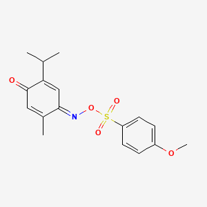 molecular formula C17H19NO5S B5303372 2-isopropyl-4-({[(4-methoxyphenyl)sulfonyl]oxy}imino)-5-methyl-2,5-cyclohexadien-1-one 