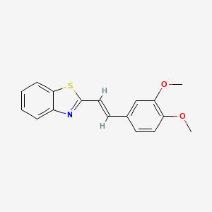 molecular formula C17H15NO2S B5303384 2-[2-(3,4-dimethoxyphenyl)vinyl]-1,3-benzothiazole 