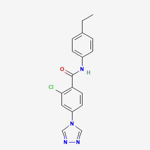 molecular formula C17H15ClN4O B5303386 2-chloro-N-(4-ethylphenyl)-4-(4H-1,2,4-triazol-4-yl)benzamide 