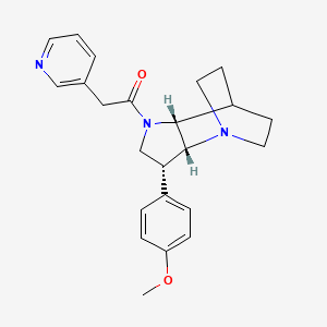 molecular formula C23H27N3O2 B5303397 (3R*,3aR*,7aR*)-3-(4-methoxyphenyl)-1-(pyridin-3-ylacetyl)octahydro-4,7-ethanopyrrolo[3,2-b]pyridine 