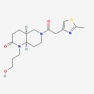 molecular formula C17H25N3O3S B5303405 (4aS*,8aR*)-1-(3-hydroxypropyl)-6-[(2-methyl-1,3-thiazol-4-yl)acetyl]octahydro-1,6-naphthyridin-2(1H)-one 