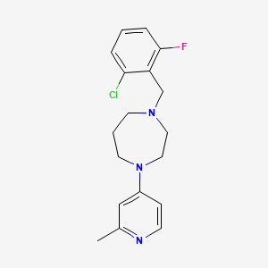 molecular formula C18H21ClFN3 B5303416 1-(2-chloro-6-fluorobenzyl)-4-(2-methyl-4-pyridinyl)-1,4-diazepane 