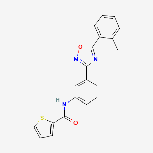 molecular formula C20H15N3O2S B5303446 N-{3-[5-(2-methylphenyl)-1,2,4-oxadiazol-3-yl]phenyl}-2-thiophenecarboxamide 