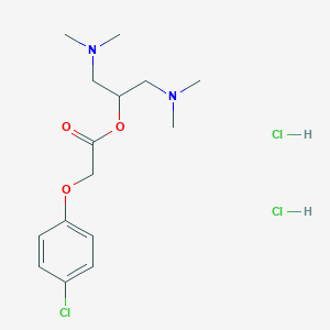 molecular formula C15H25Cl3N2O3 B053035 1,3-Bis(dimethylamino)propan-2-yl 2-(4-chlorophenoxy)acetate;dihydrochloride CAS No. 122984-57-0