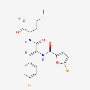 molecular formula C19H18Br2N2O5S B5303505 N-[2-[(5-bromo-2-furoyl)amino]-3-(4-bromophenyl)acryloyl]methionine 