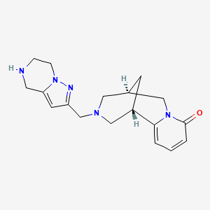 molecular formula C18H23N5O B5303522 (1S,9R)-11-(4,5,6,7-tetrahydropyrazolo[1,5-a]pyrazin-2-ylmethyl)-7,11-diazatricyclo[7.3.1.0~2,7~]trideca-2,4-dien-6-one dihydrochloride 