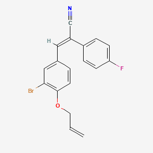 molecular formula C18H13BrFNO B5303539 3-[4-(allyloxy)-3-bromophenyl]-2-(4-fluorophenyl)acrylonitrile 