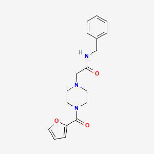 molecular formula C18H21N3O3 B5303608 N-benzyl-2-[4-(2-furoyl)-1-piperazinyl]acetamide 