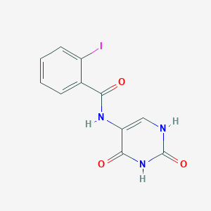 molecular formula C11H8IN3O3 B5303641 N-(2,4-dioxo-1,2,3,4-tetrahydro-5-pyrimidinyl)-2-iodobenzamide 