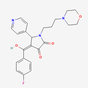 molecular formula C23H24FN3O4 B5303650 4-(4-fluorobenzoyl)-3-hydroxy-1-[3-(4-morpholinyl)propyl]-5-(4-pyridinyl)-1,5-dihydro-2H-pyrrol-2-one 