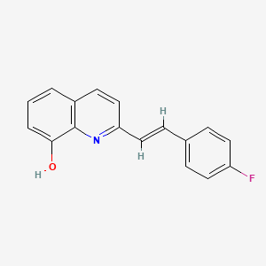 molecular formula C17H12FNO B5303658 2-[2-(4-fluorophenyl)vinyl]-8-quinolinol 