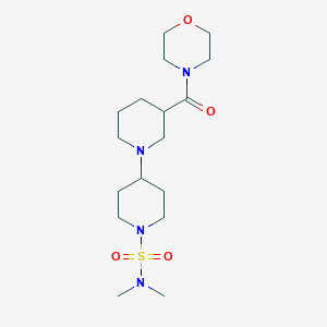 molecular formula C17H32N4O4S B5303661 N,N-dimethyl-3-(morpholin-4-ylcarbonyl)-1,4'-bipiperidine-1'-sulfonamide 