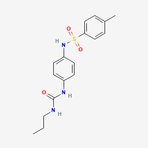 molecular formula C17H21N3O3S B5303725 4-methyl-N-(4-{[(propylamino)carbonyl]amino}phenyl)benzenesulfonamide 