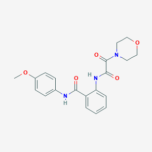 molecular formula C20H21N3O5 B5303756 N-(4-methoxyphenyl)-2-{[4-morpholinyl(oxo)acetyl]amino}benzamide 