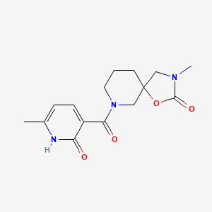molecular formula C15H19N3O4 B5303799 3-methyl-7-[(6-methyl-2-oxo-1,2-dihydro-3-pyridinyl)carbonyl]-1-oxa-3,7-diazaspiro[4.5]decan-2-one 