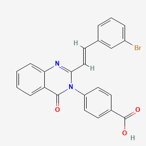 4-[2-[2-(3-bromophenyl)vinyl]-4-oxo-3(4H)-quinazolinyl]benzoic acid