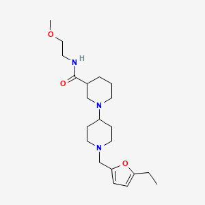 molecular formula C21H35N3O3 B5303829 1'-[(5-ethyl-2-furyl)methyl]-N-(2-methoxyethyl)-1,4'-bipiperidine-3-carboxamide 