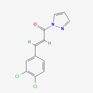 molecular formula C12H8Cl2N2O B5303835 1-[3-(3,4-dichlorophenyl)acryloyl]-1H-pyrazole 