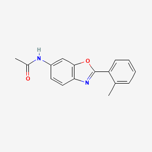 molecular formula C16H14N2O2 B5303906 N-[2-(2-methylphenyl)-1,3-benzoxazol-6-yl]acetamide 