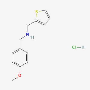 molecular formula C13H16ClNOS B5303933 (4-methoxybenzyl)(2-thienylmethyl)amine hydrochloride 