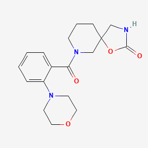 molecular formula C18H23N3O4 B5303981 7-[2-(4-morpholinyl)benzoyl]-1-oxa-3,7-diazaspiro[4.5]decan-2-one 